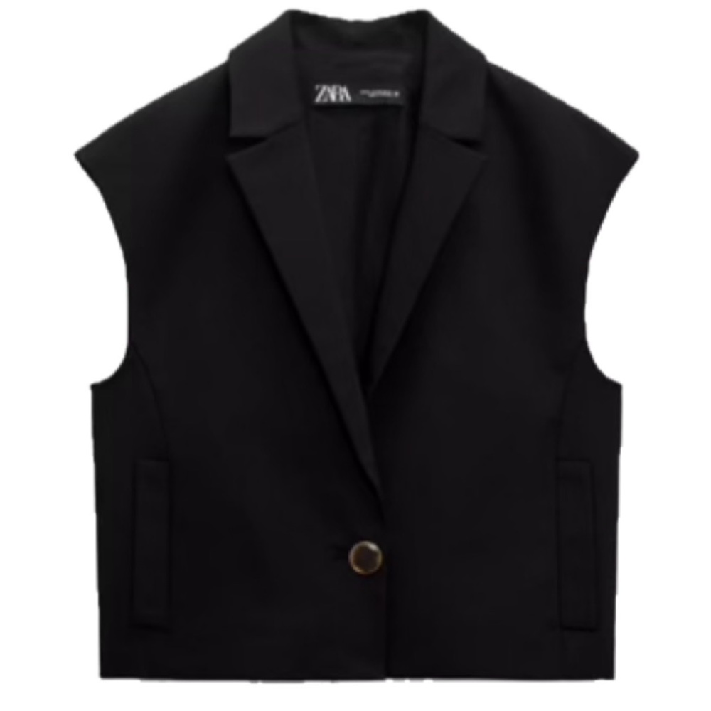 ZARA BLACK VEST TOP